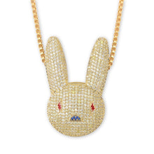 Load image into Gallery viewer, TOPGRILLZ Miami Bad Bunny Pendant Necklace Iced Out AAA Cubic Zirconia Bling Men's Women Hip hop Rock Jewelry