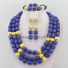 Load image into Gallery viewer, Nigerian Wedding African Coral Beads Jewelry Set African Costume Jewelry Sets Coral Beads Free Shipping W11635