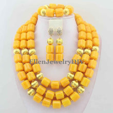 Load image into Gallery viewer, Nigerian Wedding African Coral Beads Jewelry Set African Costume Jewelry Sets Coral Beads Free Shipping W11635