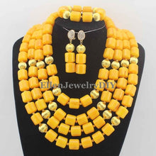 Load image into Gallery viewer, Nigerian Wedding African Coral Beads Jewelry Set African Costume Jewelry Sets Coral Beads Free Shipping W11635
