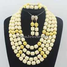 Load image into Gallery viewer, Nigerian Wedding African Coral Beads Jewelry Set African Costume Jewelry Sets Coral Beads Free Shipping W11635