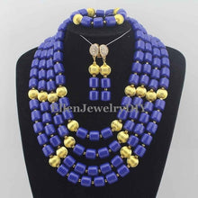 Load image into Gallery viewer, Nigerian Wedding African Coral Beads Jewelry Set African Costume Jewelry Sets Coral Beads Free Shipping W11635