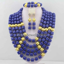 Load image into Gallery viewer, Nigerian Wedding African Coral Beads Jewelry Set African Costume Jewelry Sets Coral Beads Free Shipping W11635