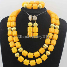Load image into Gallery viewer, Nigerian Wedding African Coral Beads Jewelry Set African Costume Jewelry Sets Coral Beads Free Shipping W11635