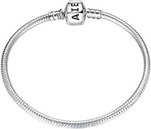 Load image into Gallery viewer, New 925 Sterling Silver Bracelets Round shape Snake Chain For Womens Accessories Fashion Jewelry Valentine's Mother's Day gift