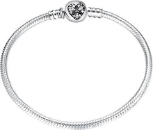 Load image into Gallery viewer, New 925 Sterling Silver Bracelets Round shape Snake Chain For Womens Accessories Fashion Jewelry Valentine's Mother's Day gift