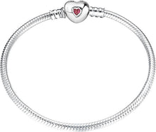 Load image into Gallery viewer, New 925 Sterling Silver Bracelets Round shape Snake Chain For Womens Accessories Fashion Jewelry Valentine's Mother's Day gift