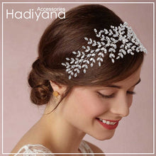 Load image into Gallery viewer, Hadiyana Fashion Bride Crown Wedding Tiaras With Zircon Women Hair Accessories Jewelry Headpiece Soft Luxury Barrettes BC4702