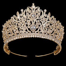 Load image into Gallery viewer, Crown Hadiyana Hair Jewelry Vintage Totem Big Tiaras And Crowns AAA CZ Luxury Rhinestone Wedding Hair Accessories BC3801 Bijoux