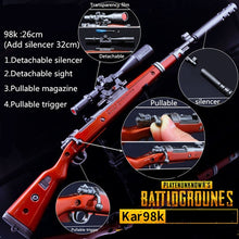 Load image into Gallery viewer, 26 CM Game PUBG 98K AKM AWM Weapon Detachable Gun Model  Keychain Of High Quality Key Chain Game Lover Gifts